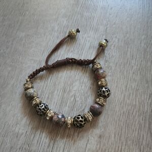 Beaded Bracelet with Gold Accents